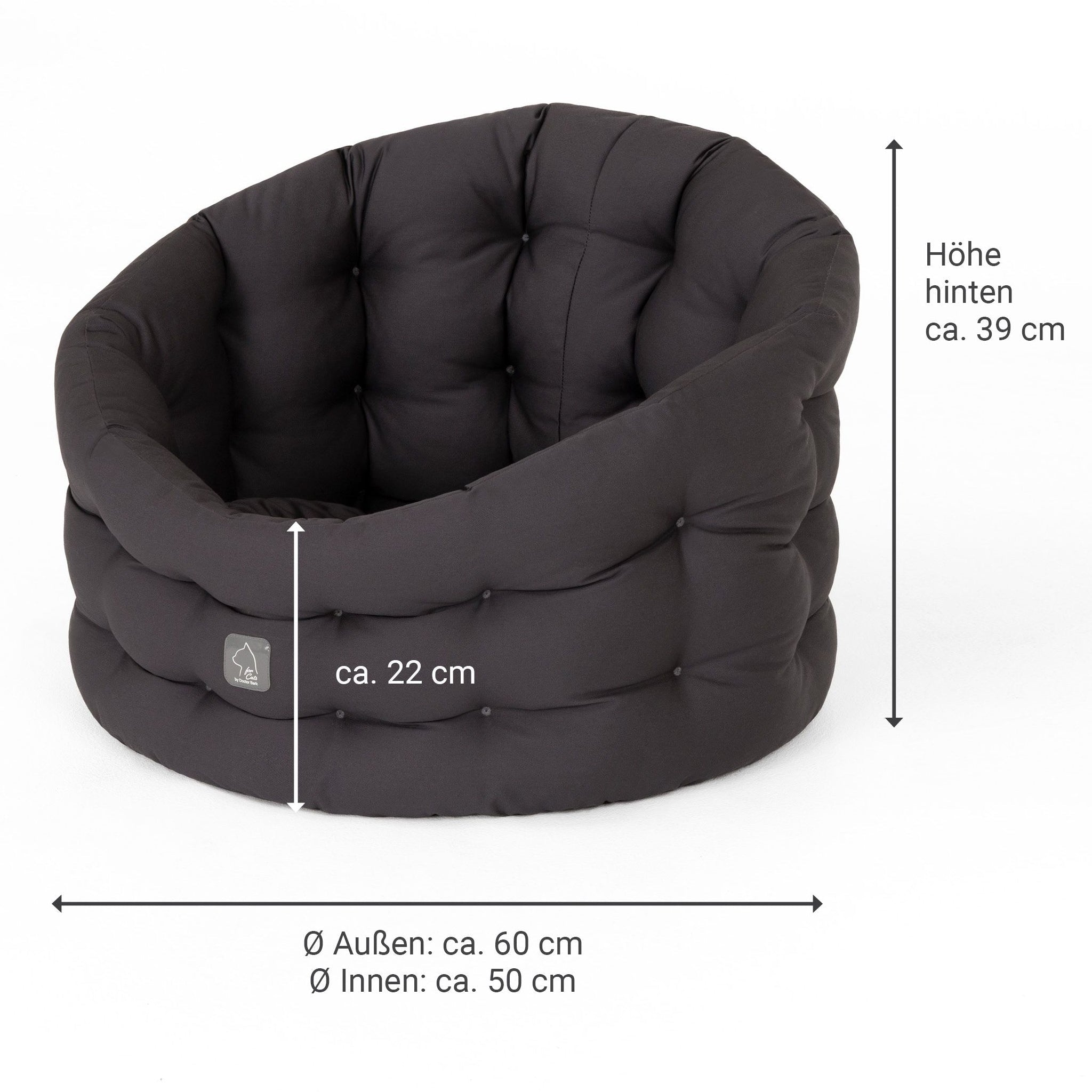 4cats by Doctor Bark Katzenbett Deluxe für Kater – Katerbett, waschbar bis 95 °C, Made in Germany | Der Rückzugsort, den dein Kater wirklich braucht - Woofshack