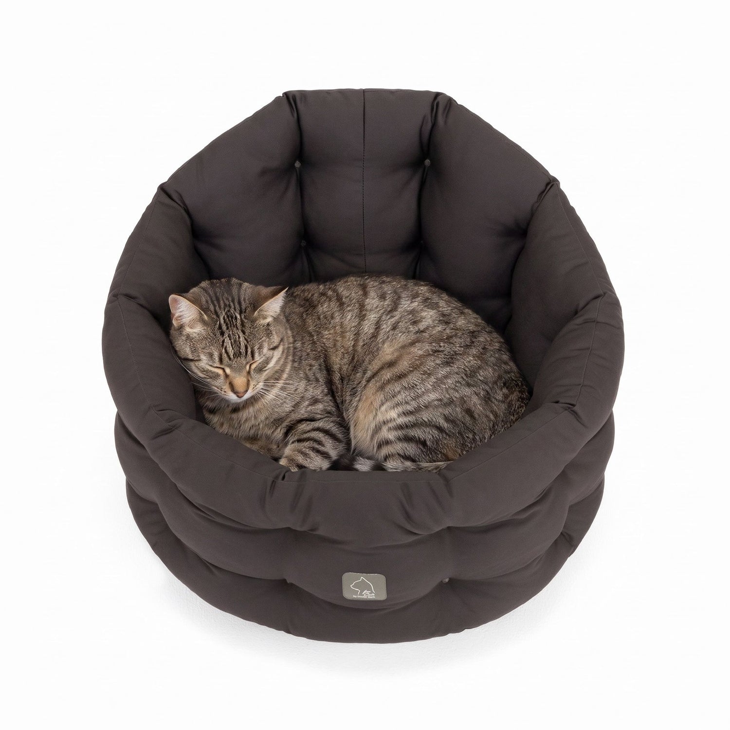 4cats by Doctor Bark Katzenbett Deluxe – Rundes Katzennest | Waschbar bis 95 °C | Formstabil &amp; Langlebig | Made in Germany - Woofshack