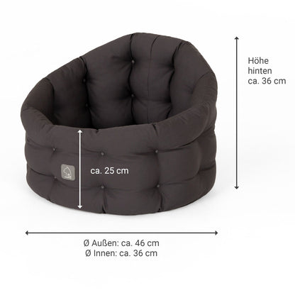 4cats by Doctor Bark Katzenbett Deluxe – Rundes Katzennest | Waschbar bis 95 °C | Formstabil &amp; Langlebig | Made in Germany - Woofshack