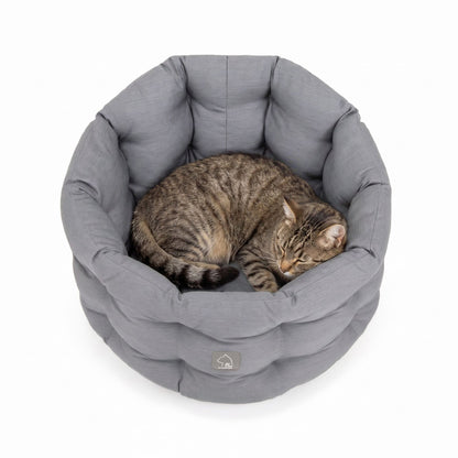 4cats by Doctor Bark Katzenbett Deluxe – Rundes Katzennest | Waschbar bis 95 °C | Formstabil &amp; Langlebig | Made in Germany - Woofshack