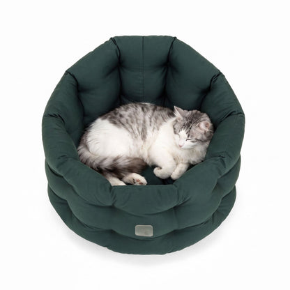 4cats by Doctor Bark Katzenbett Deluxe – Rundes Katzennest | Waschbar bis 95 °C | Formstabil &amp; Langlebig | Made in Germany - Woofshack