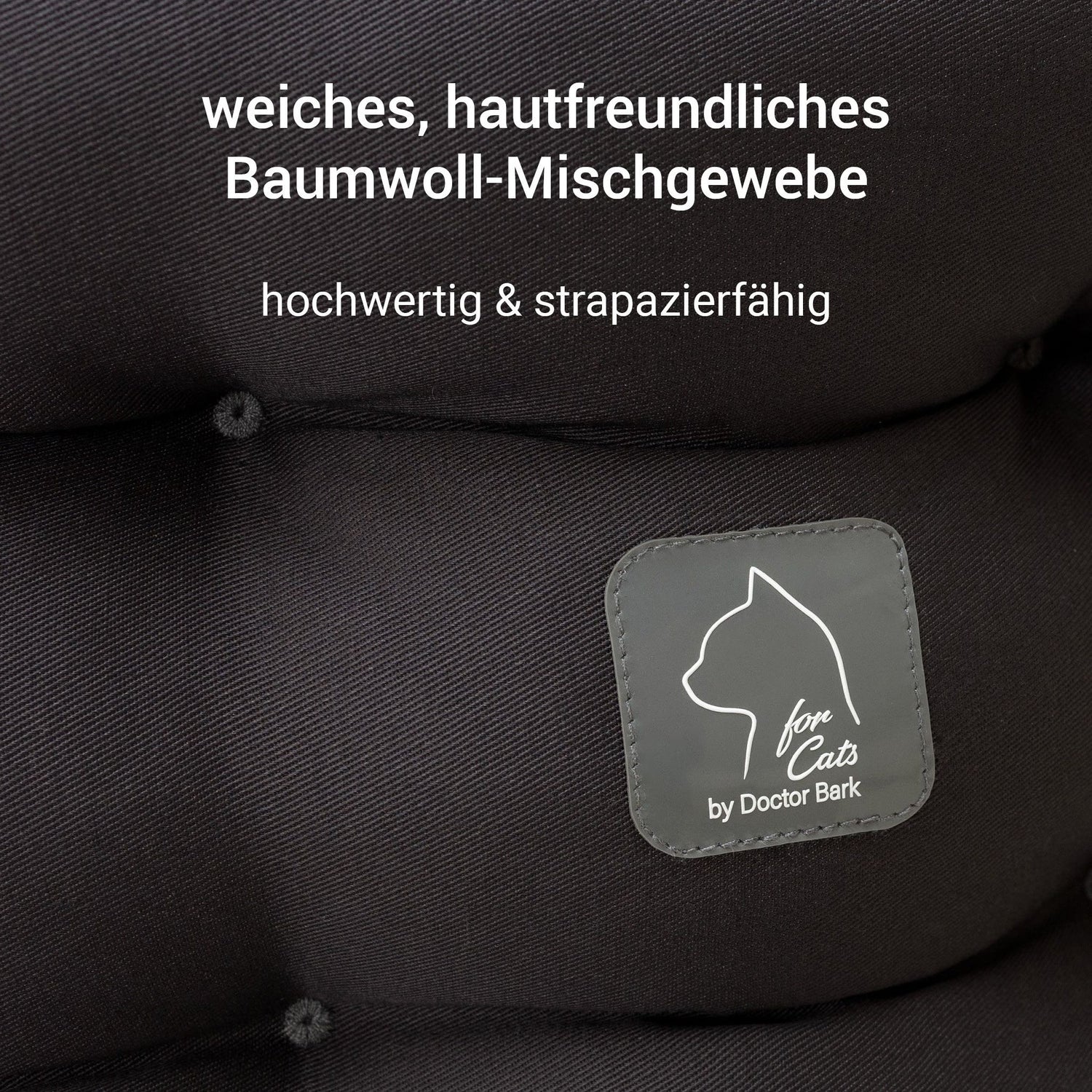 4cats by Doctor Bark Katzenbett Deluxe – Rundes Katzennest | Waschbar bis 95 °C | Formstabil &amp; Langlebig | Made in Germany - Woofshack