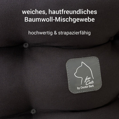4cats by Doctor Bark Katzenbett Deluxe – Rundes Katzennest | Waschbar bis 95 °C | Formstabil &amp; Langlebig | Made in Germany - Woofshack