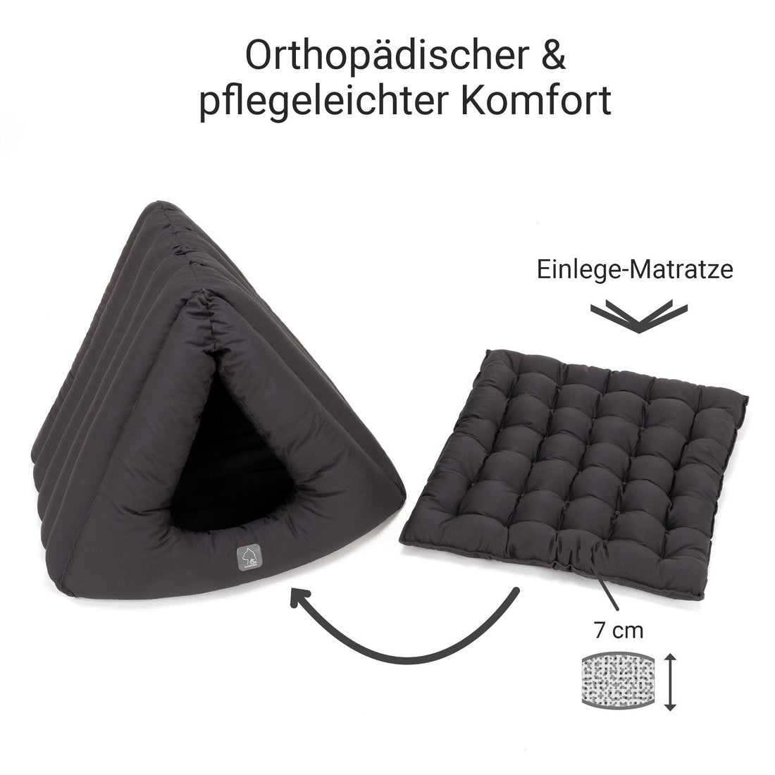 4cats by Doctor Bark Katzenhöhle Deluxe – Das waschbare Katzenbett für Katzen, die sich sicher geborgen fühlen wollen - Woofshack