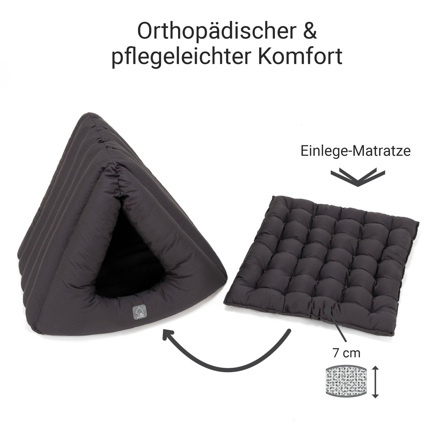 4cats by Doctor Bark Katzenhöhle Deluxe – Das waschbare Katzenbett für Katzen, die sich sicher geborgen fühlen wollen - Woofshack
