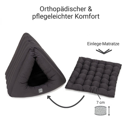 4cats by Doctor Bark Katzenhöhle Deluxe – Das waschbare Katzenbett für Katzen, die sich sicher geborgen fühlen wollen - Woofshack