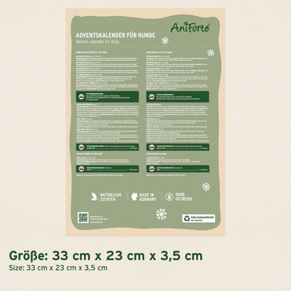 AniForte Adventskalender für Hunde 2026 - Festliche Genussmomente mit neun leckeren Snack-Sorten, schonend gebackenen Funktionssnacks und knusprigen Kokos Sticks - Woofshack