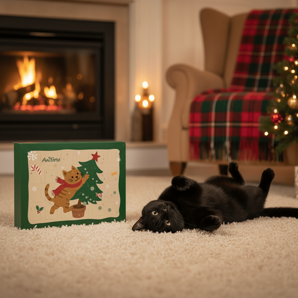 AniForte Adventskalender für Katzen 2025 - 24 natürliche Snacks - Woofshack