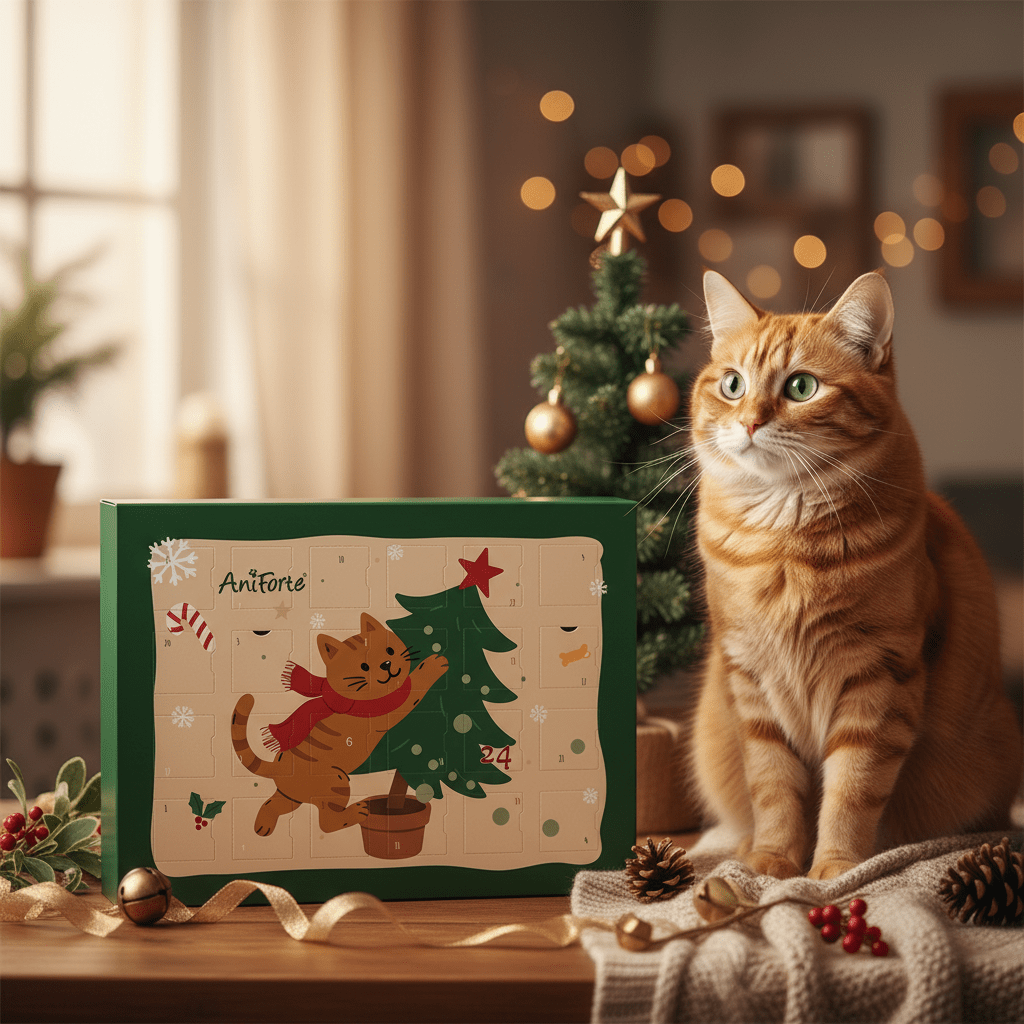 AniForte Adventskalender für Katzen 2025 - 24 natürliche Snacks - Woofshack