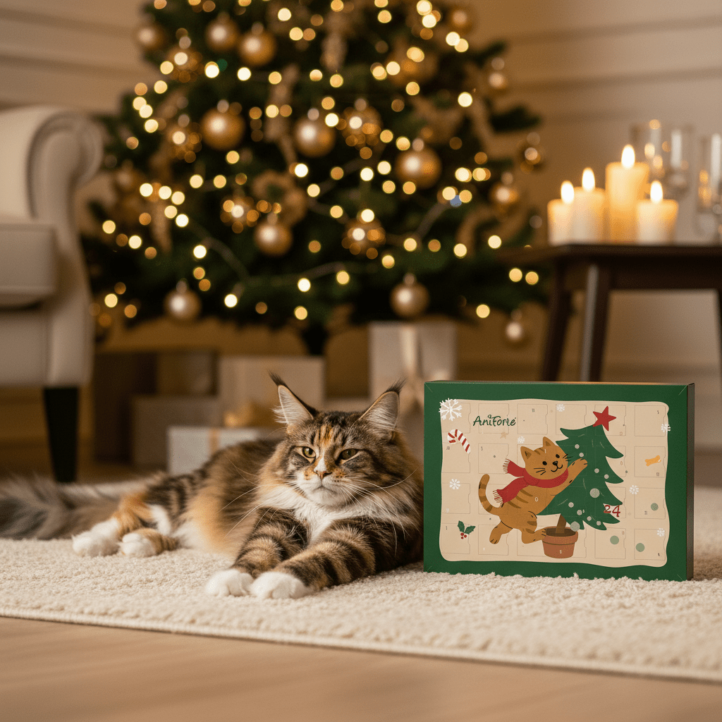 AniForte Adventskalender für Katzen 2025 - 24 natürliche Snacks - Woofshack
