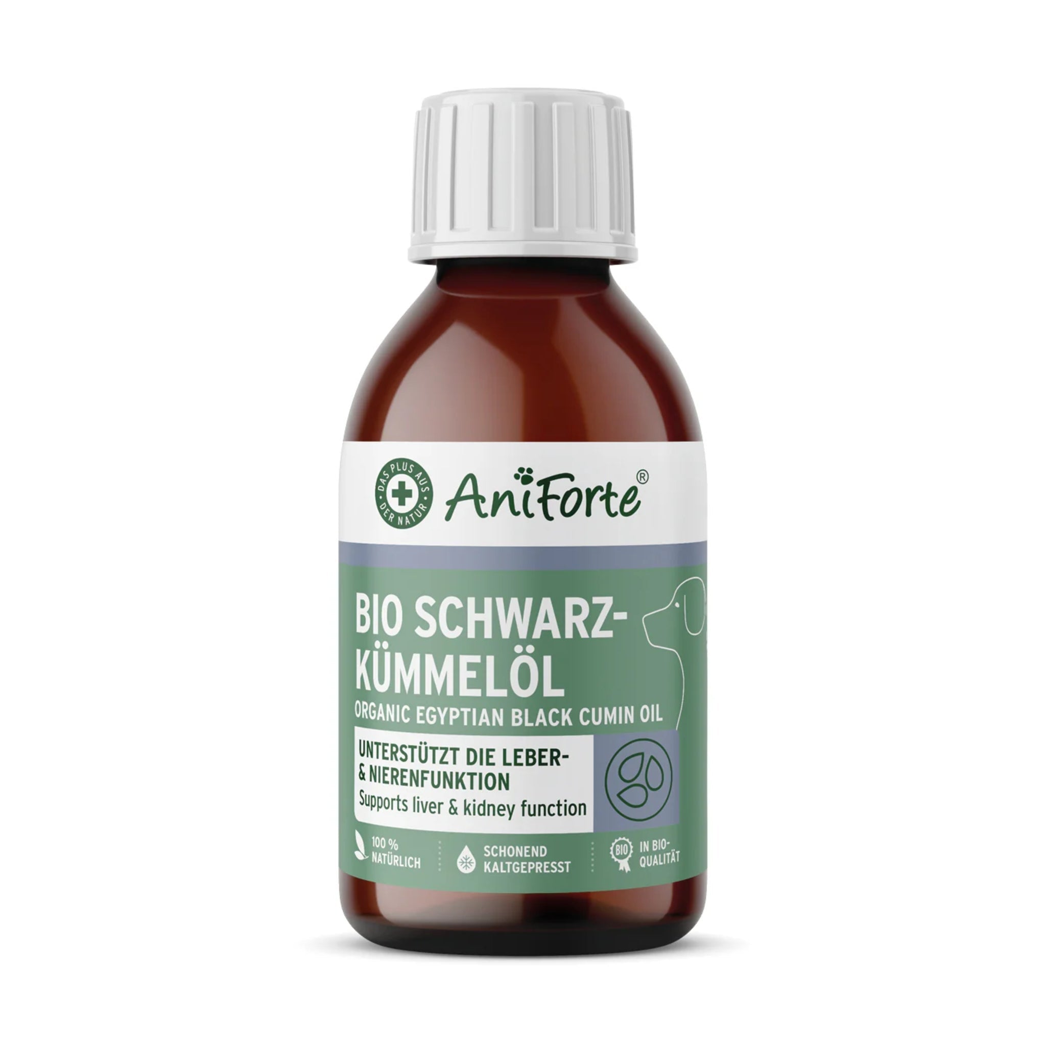 AniForte Ägyptisches Bio Schwarzkümmelöl für Hunde – Natürliche Unterstützung für Immunsystem, Haut &amp; Fell, Verdauung und Vitalität - Woofshack