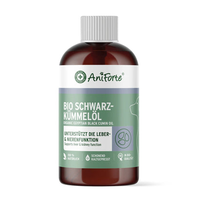 AniForte Ägyptisches Bio Schwarzkümmelöl für Hunde – Natürliche Unterstützung für Immunsystem, Haut &amp; Fell, Verdauung und Vitalität - Woofshack