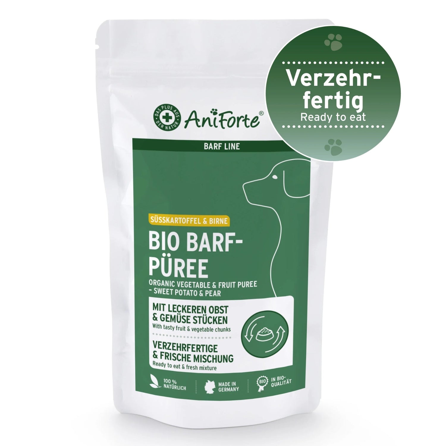 AniForte BIO BARF - Püree mit Süßkartoffel &amp; Birne für Hunde - Woofshack