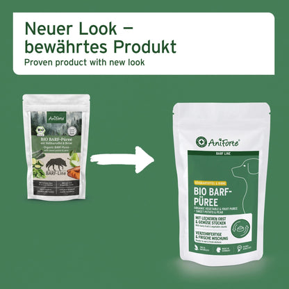 AniForte BIO BARF - Püree mit Süßkartoffel &amp; Birne für Hunde - Woofshack