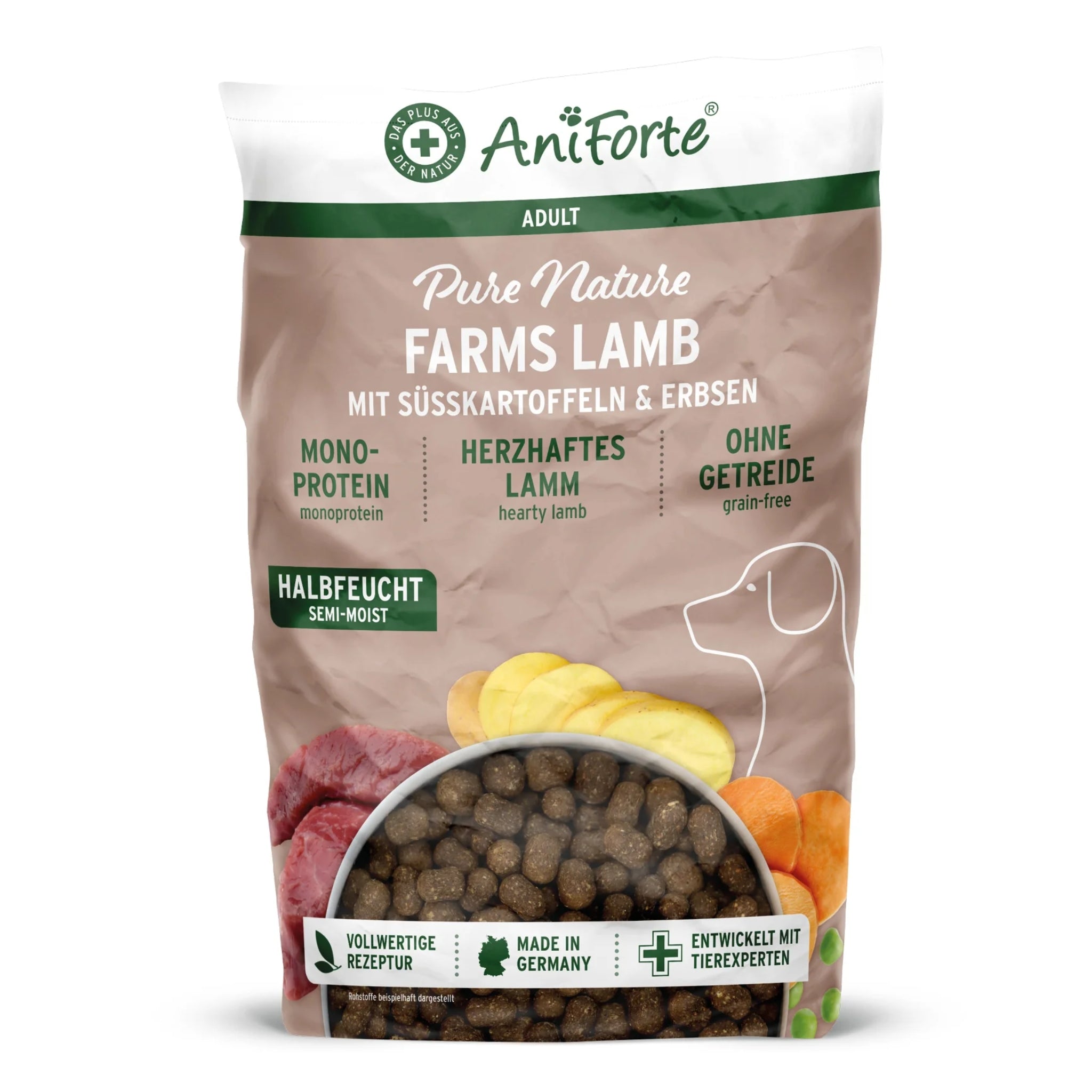 AniForte Farms Lamb – Getreidefreies Lamm Trockenfutter für Hunde mit empfindlicher Verdauung - Woofshack