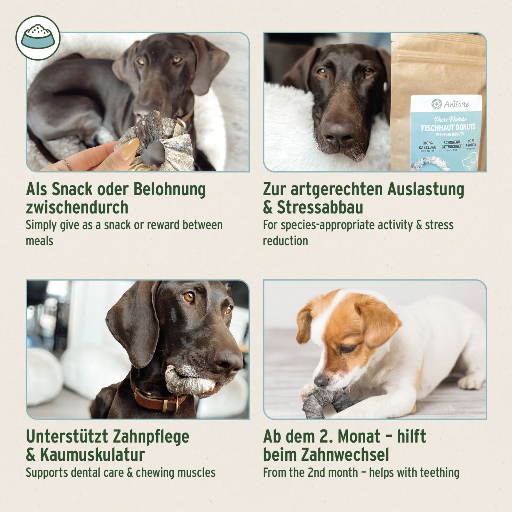 AniForte Fischhaut Donuts Hundesnack - Woofshack