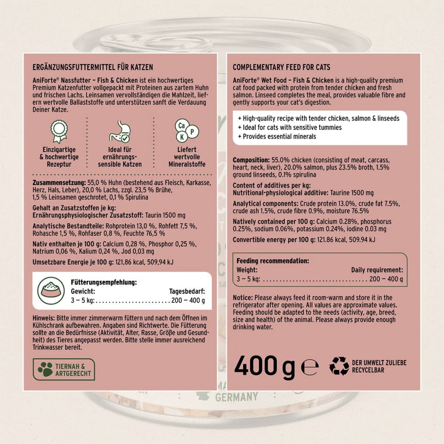 AniForte Fish &amp; Chicken Katzen Nassfutter - Woofshack