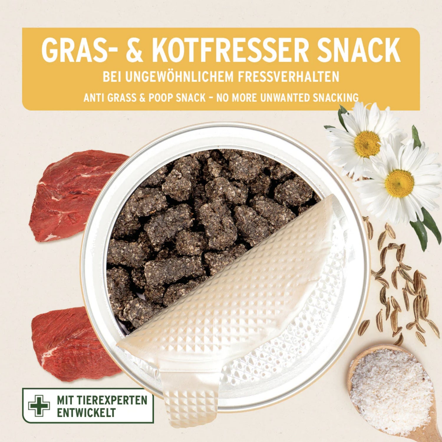 AniForte Gras- &amp; Kotfresser Snack für Hunde