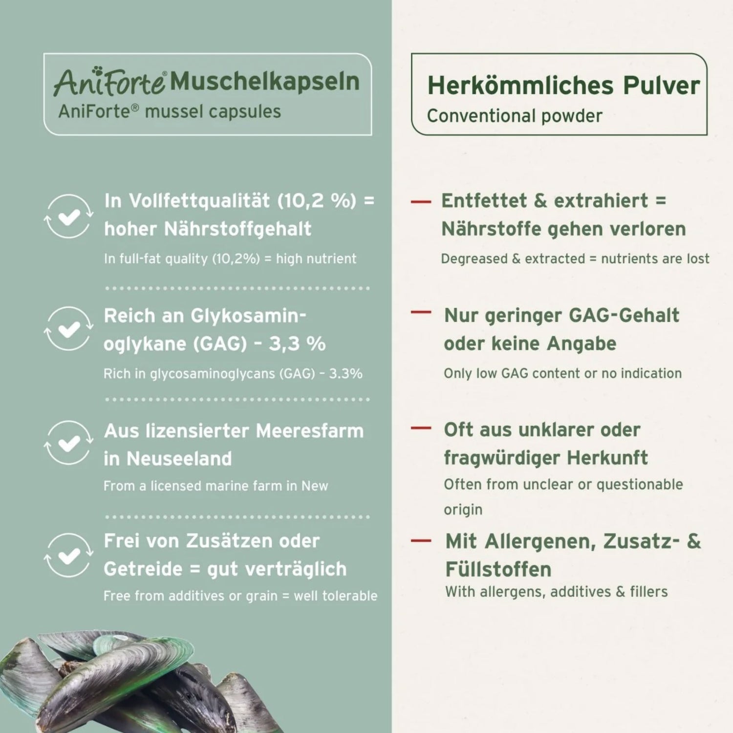 AniForte Grünlippmuschel Kapseln für Hunde