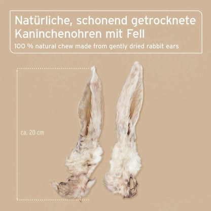 AniForte Kaninchenohren mit Fell, Hundesnack - Woofshack