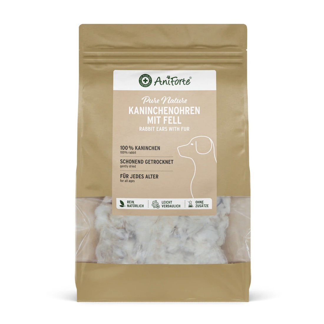 AniForte Kaninchenohren mit Fell, Hundesnack - Woofshack