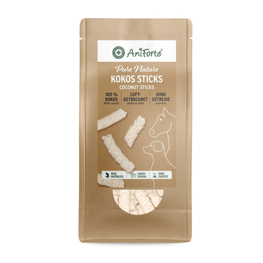 AniForte Kokos-Sticks für Hunde &amp; Pferde – Natürliche, getreidefreie Belohnung mit wertvollen Nährstoffen für gesunde Haut &amp; glänzendes Fell - Woofshack