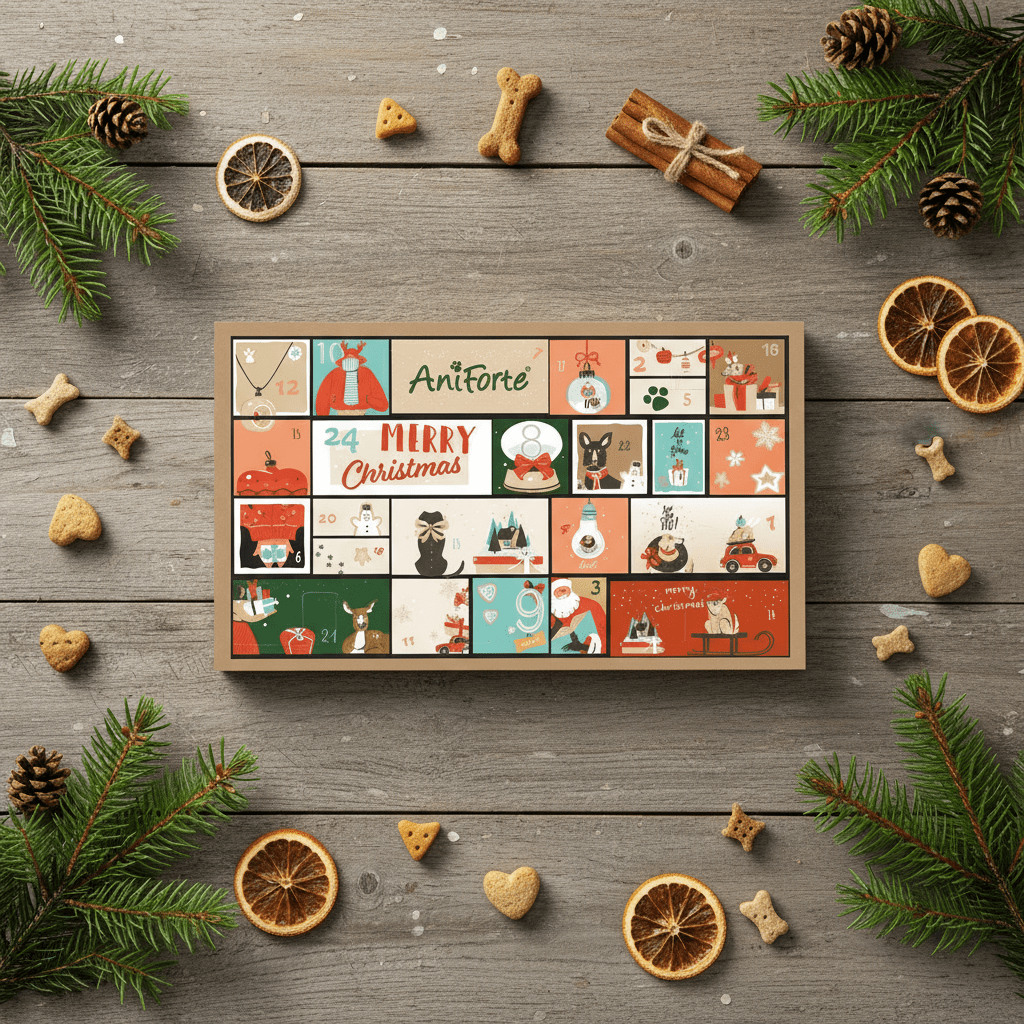 AniForte Premium Adventskalender für Hunde - 24 natürliche Leckerlis - Woofshack