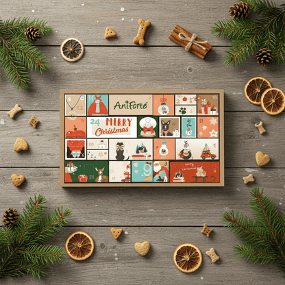 AniForte Premium Adventskalender für Hunde - 24 natürliche Leckerlis - Woofshack