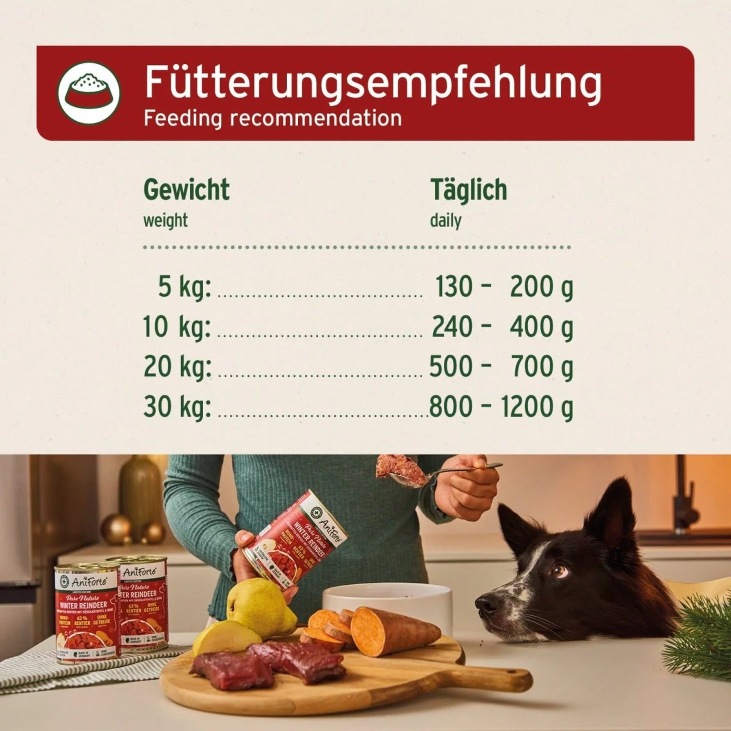 AniForte Pure Nature Winter Reindeer, Hunde Nassfutter - Woofshack