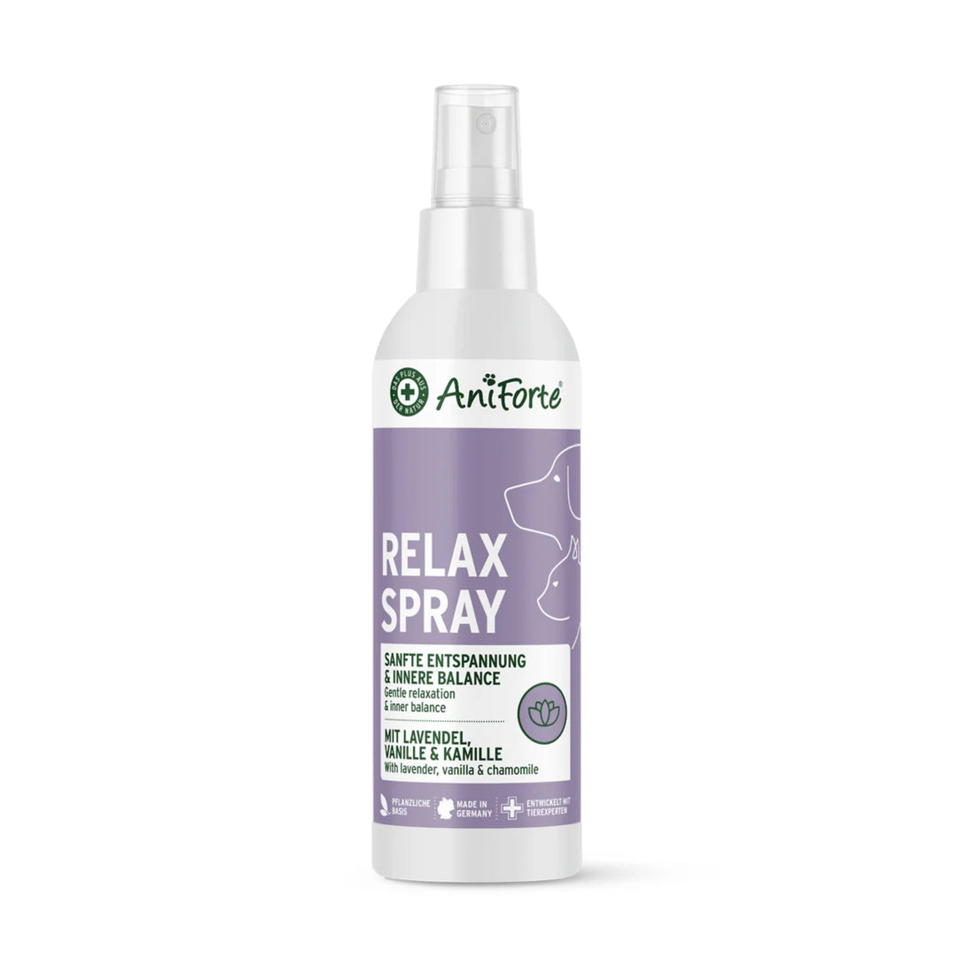 AniForte Relax Spray für Hunde &amp; Katzen – Natürliche Beruhigung bei Stress, Angst &amp; Unruhe durch Silvester, Gewitter &amp; Autofahrten - Woofshack