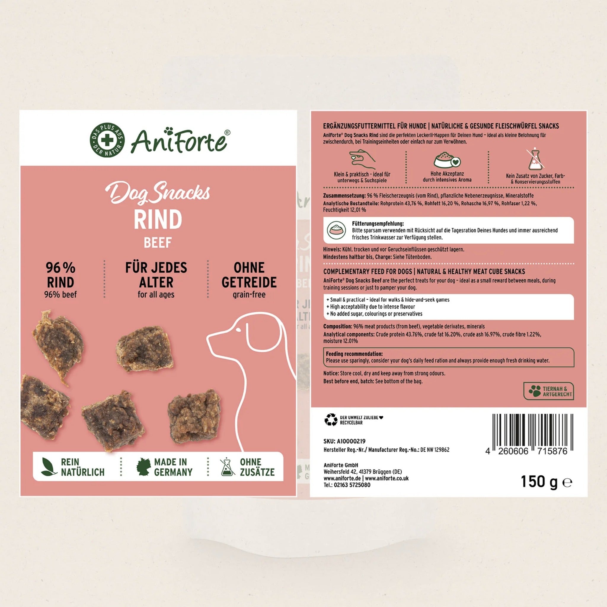 AniForte Rind Hundesnacks - Woofshack