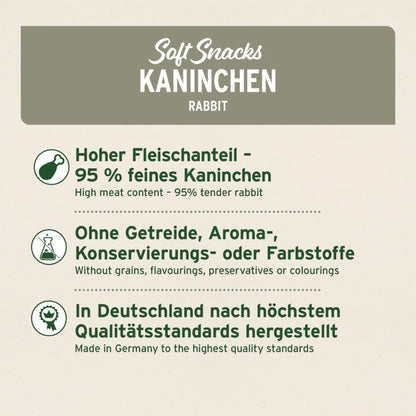 AniForte Soft Snack Kaninchen – Weiche Premium Katzensnacks mit 95% Kaninchenfleisch, Getreidefrei &amp; Ohne Zusätze - Woofshack