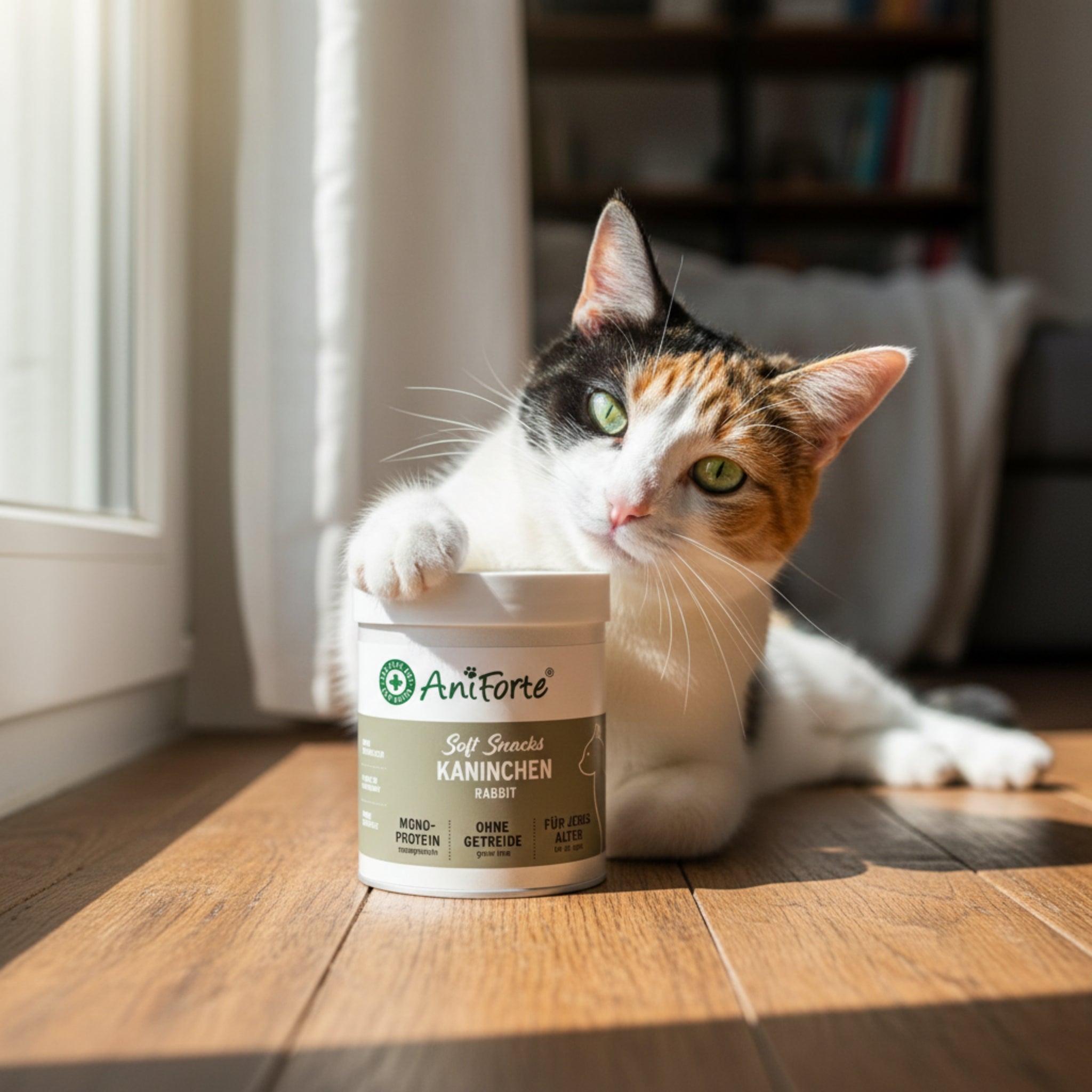 AniForte Soft Snack Kaninchen – Weiche Premium Katzensnacks mit 95% Kaninchenfleisch, Getreidefrei &amp; Ohne Zusätze - Woofshack