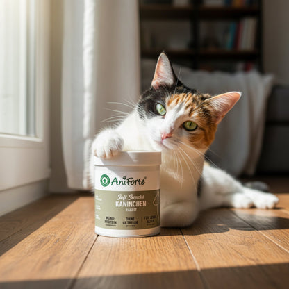 AniForte Soft Snack Kaninchen – Weiche Premium Katzensnacks mit 95% Kaninchenfleisch, Getreidefrei &amp; Ohne Zusätze - Woofshack