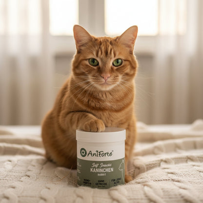 AniForte Soft Snack Kaninchen – Weiche Premium Katzensnacks mit 95% Kaninchenfleisch, Getreidefrei &amp; Ohne Zusätze - Woofshack