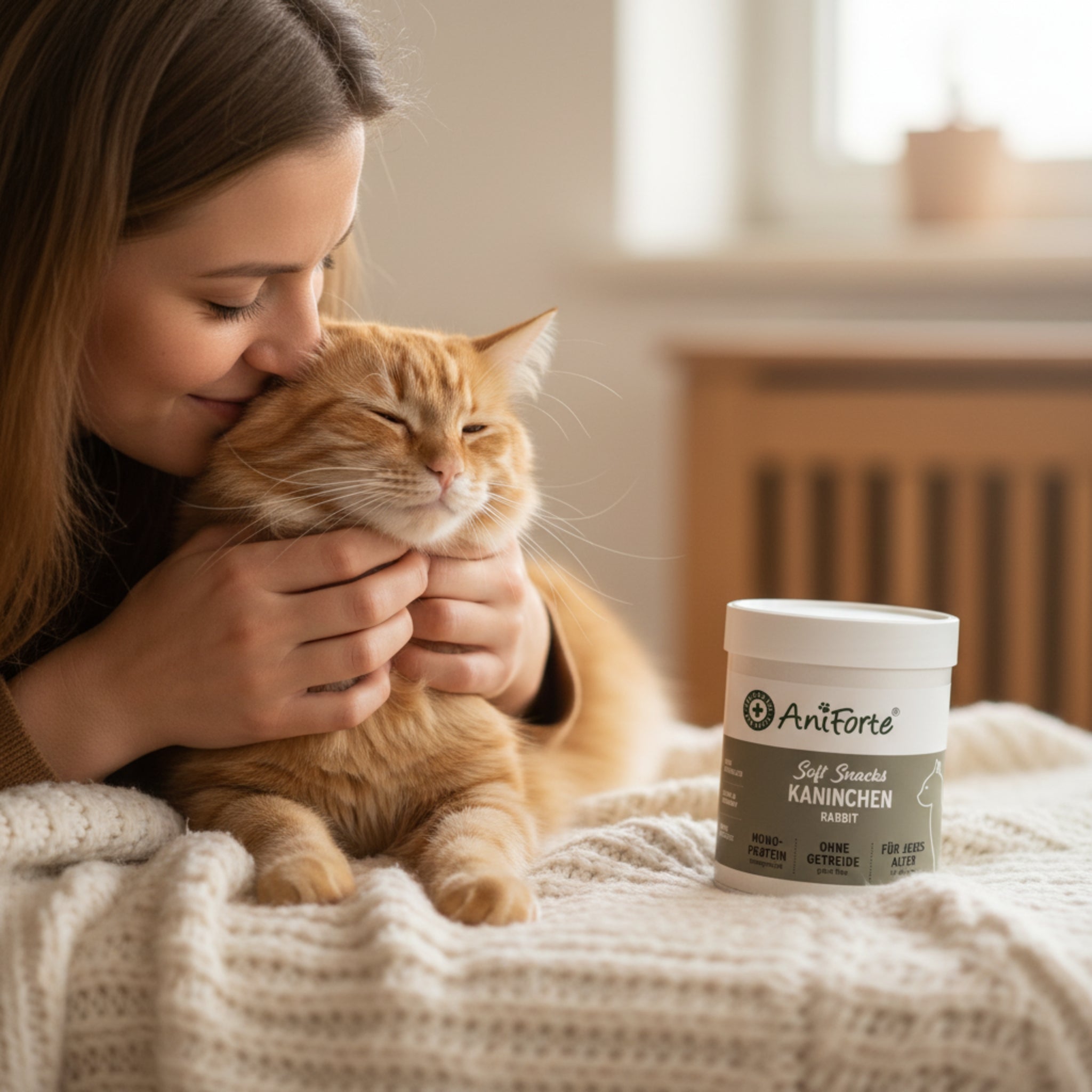AniForte Soft Snack Kaninchen – Weiche Premium Katzensnacks mit 95% Kaninchenfleisch, Getreidefrei &amp; Ohne Zusätze - Woofshack