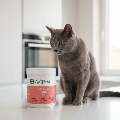 AniForte Soft Snack Rind – Weiche Katzensnacks aus 100% natürlichem Rindfleisch für anspruchsvolle Katzen - Woofshack