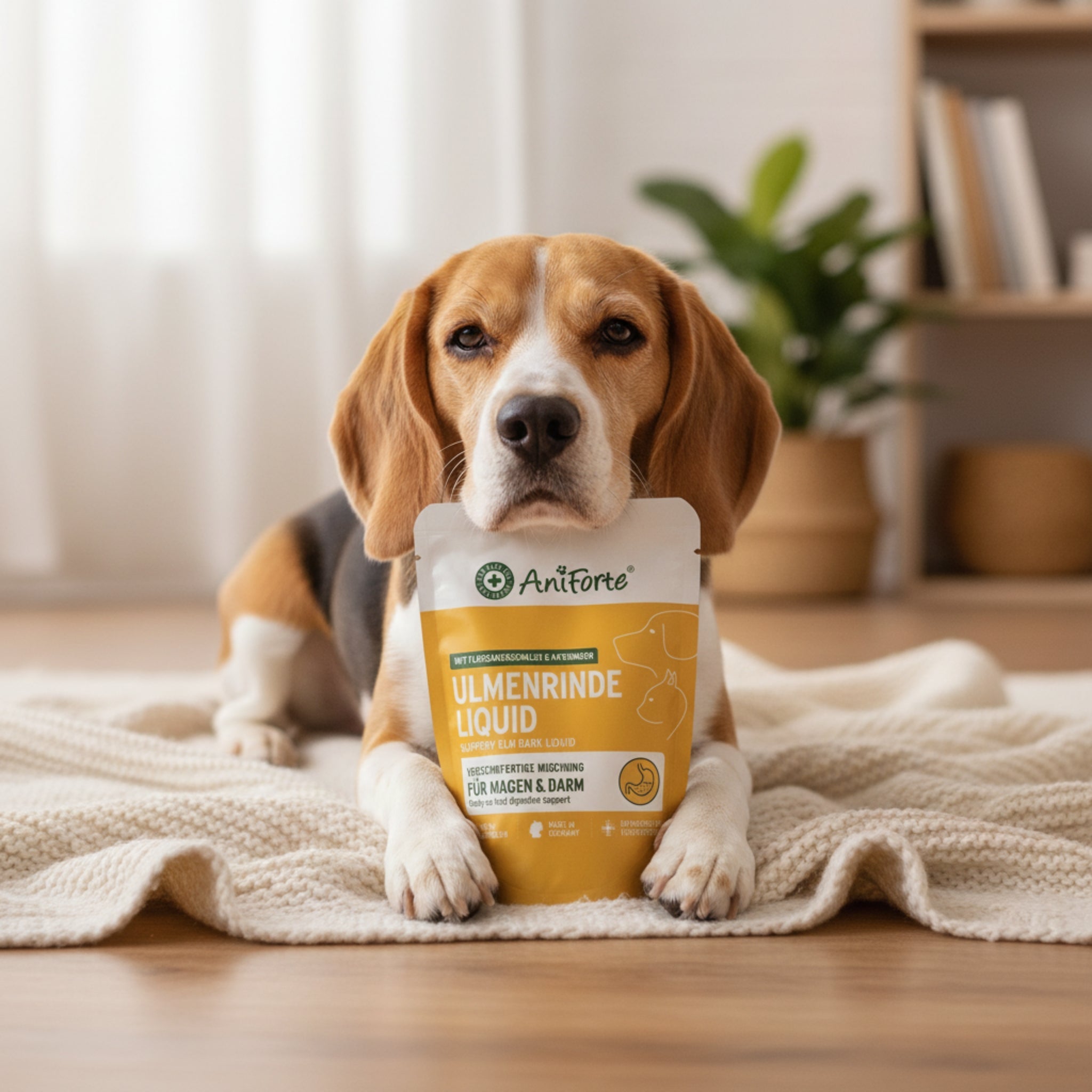 AniForte Ulmenrinde Liquid für Hunde &amp; Katzen – Natürliche Unterstützung bei Magen - Darm - Beschwerden, Sodbrennen &amp; Durchfall - Woofshack