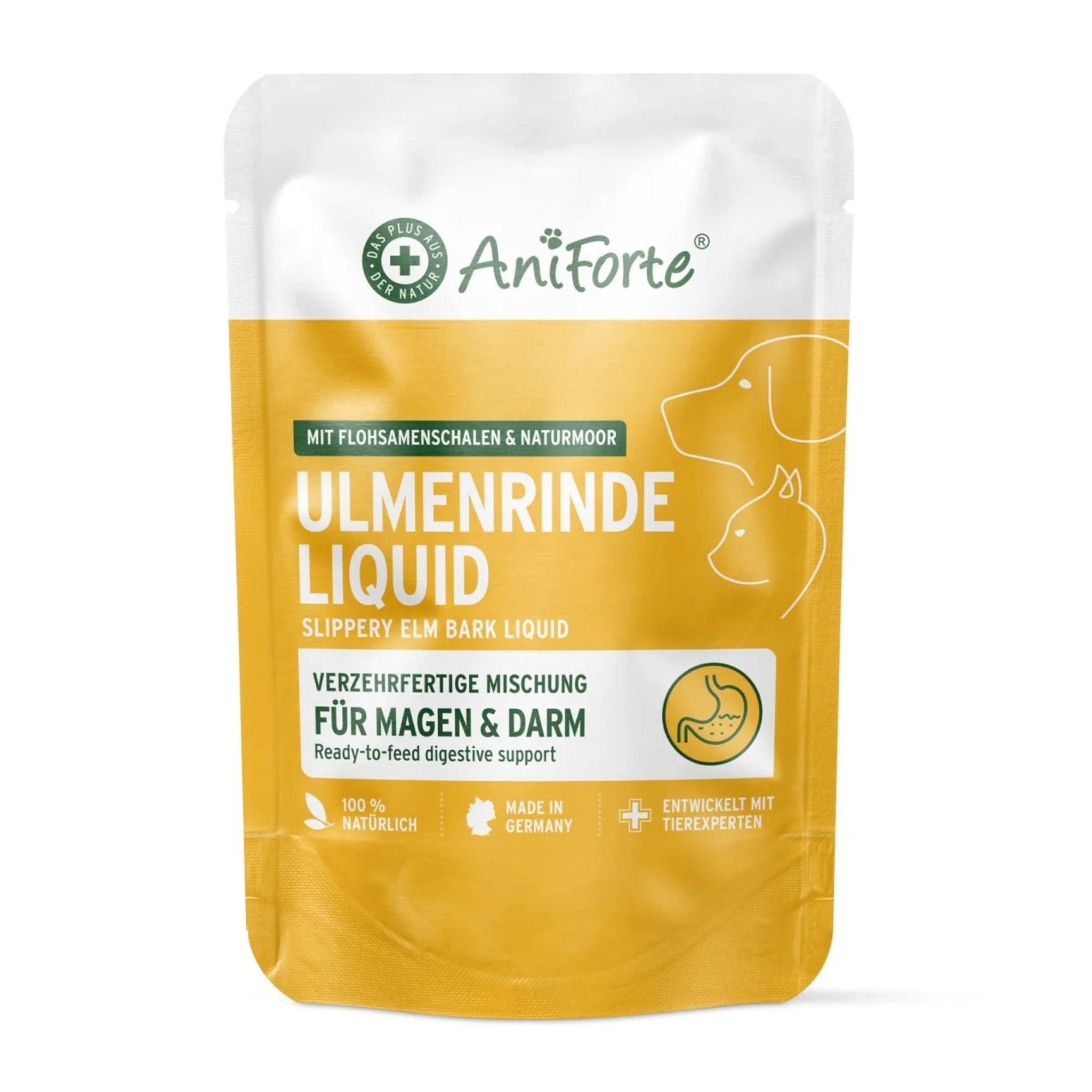AniForte Ulmenrinde Liquid für Hunde &amp; Katzen – Natürliche Unterstützung bei Magen - Darm - Beschwerden, Sodbrennen &amp; Durchfall - Woofshack