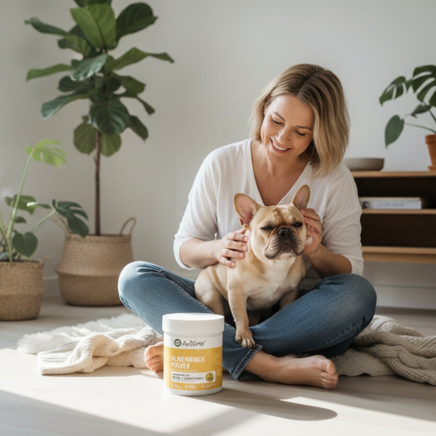 AniForte Ulmenrinde Pulver für Hunde – Natürliche Unterstützung für Magen &amp; Darm - Woofshack