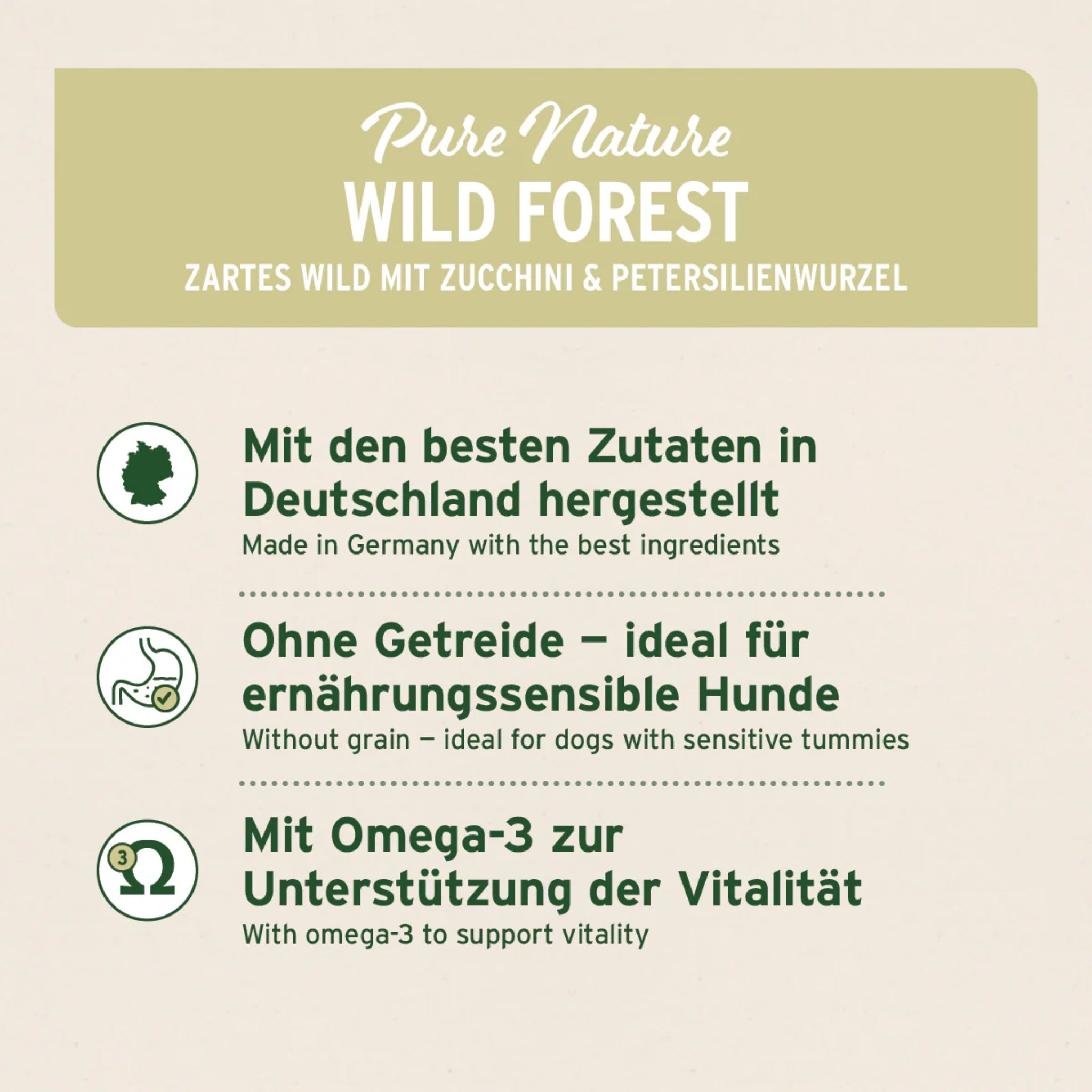 AniForte Pure Nature Wild Forest Premium Nassfutter – Getreidefreies Hundefutter mit Wildfleisch für natürliche Vitalität &amp; glänzendes Fell