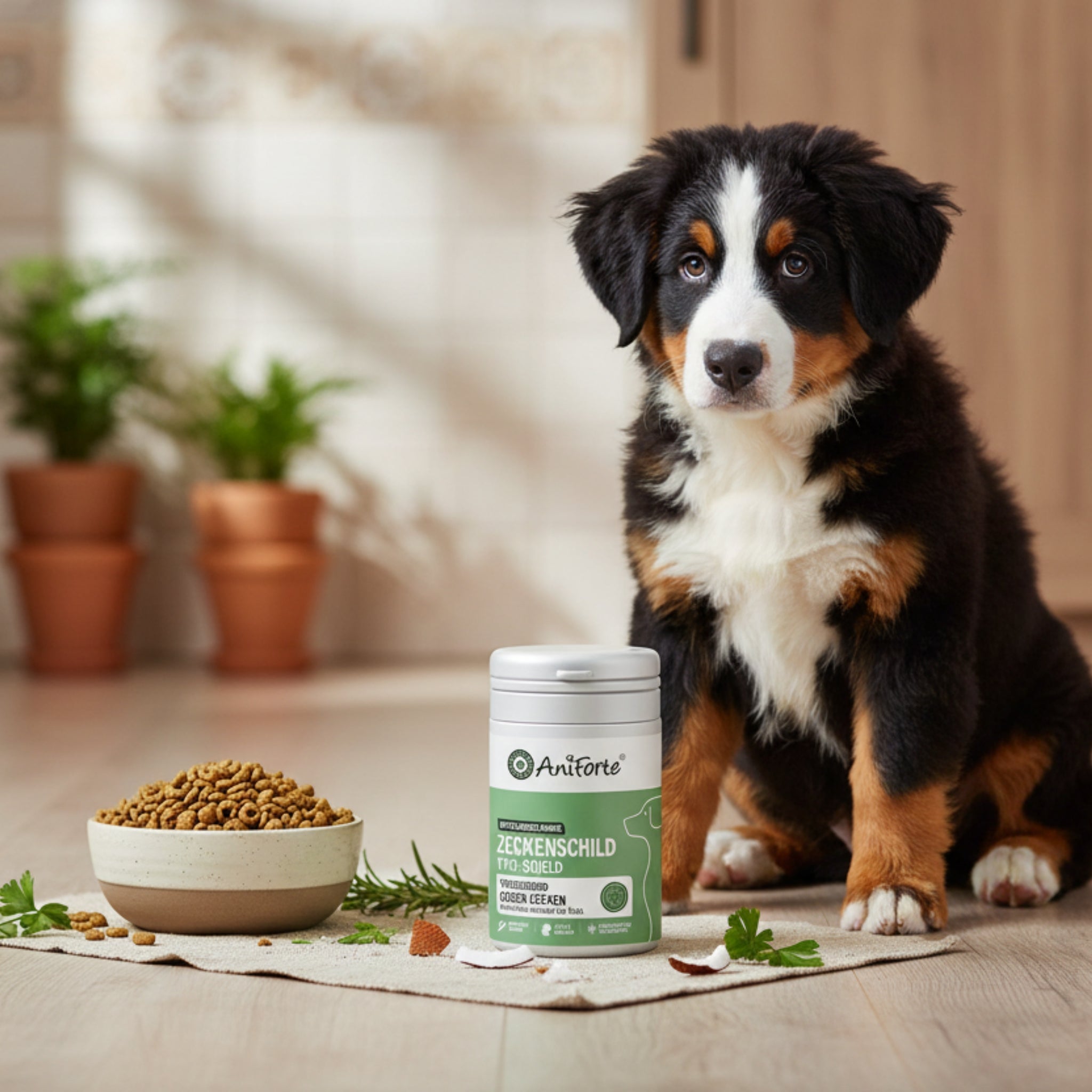 AniForte ZeckenSchild Kapseln für Hunde – Natürlicher Zeckenschutz mit Bierhefe &amp; Vitamin B-Komplex für starke Hautbarriere und Abwehrkraft - Woofshack