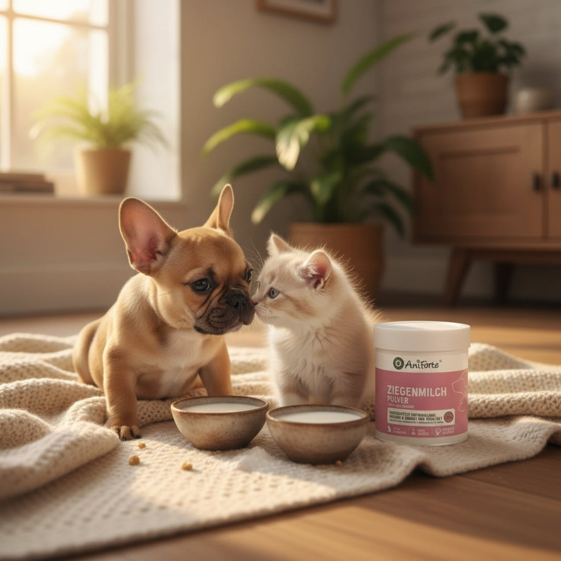 AniForte Ziegenmilch Pulver für Hunde &amp; Katzen - Natürliche Aufzucht &amp; Verdauung - Woofshack