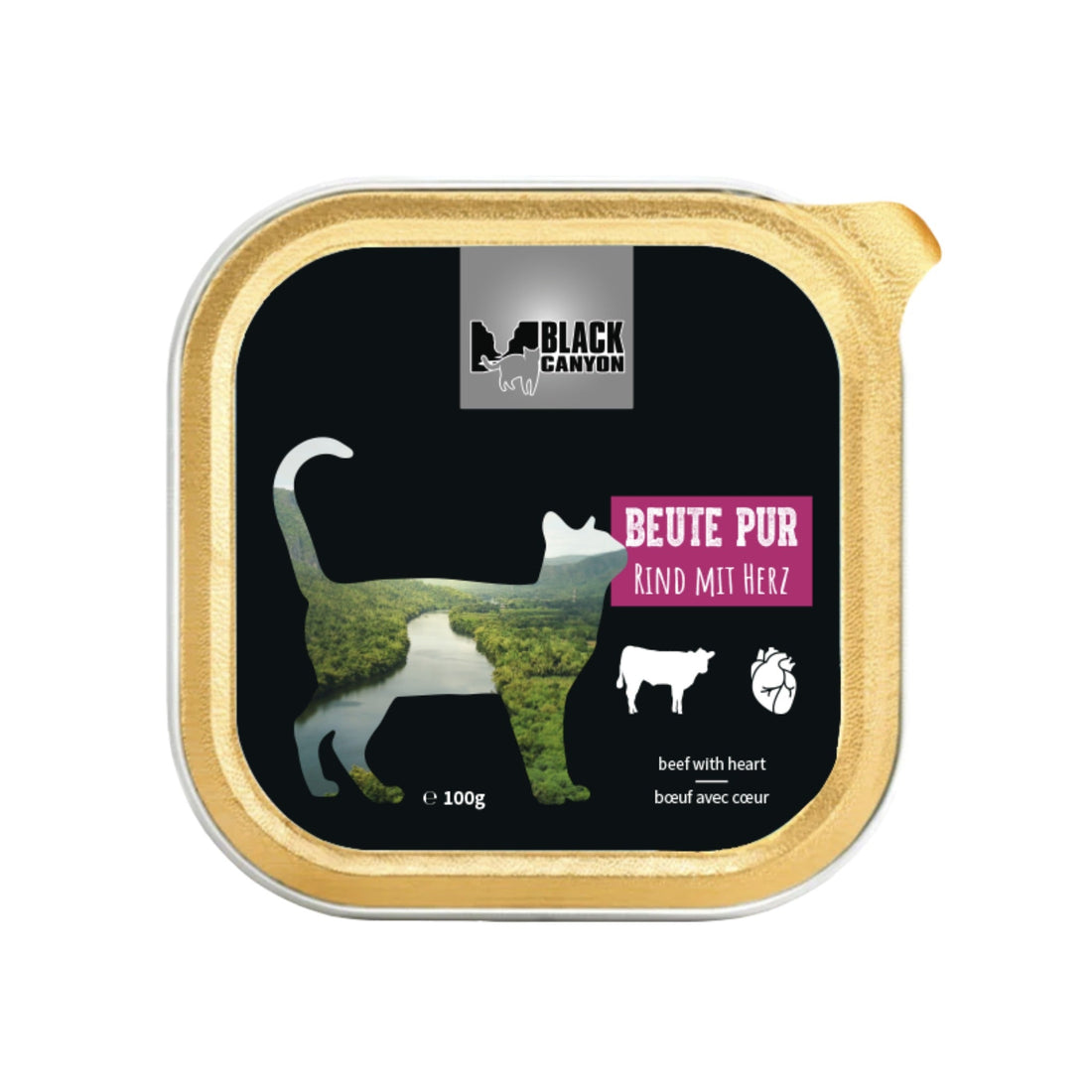 Black Canyon Beute Pur Rind mit Herz - Katzen Nassfutter - Woofshack