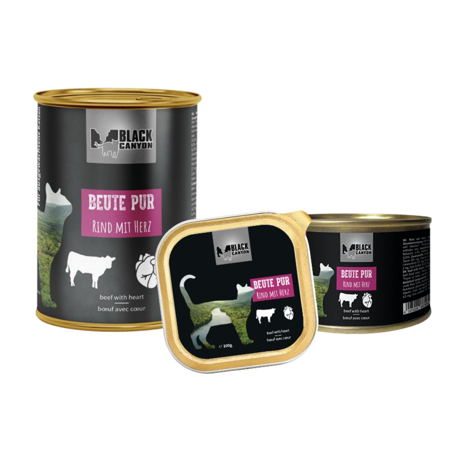 Black Canyon Beute Pur Rind mit Herz - Katzen Nassfutter - Woofshack