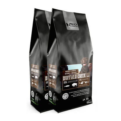 Black Canyon Buffalo Creek Hundefutter – Makrele &amp; Büffel, getreidefreies Premium - Trockenfutter für aktive Hunde - Woofshack