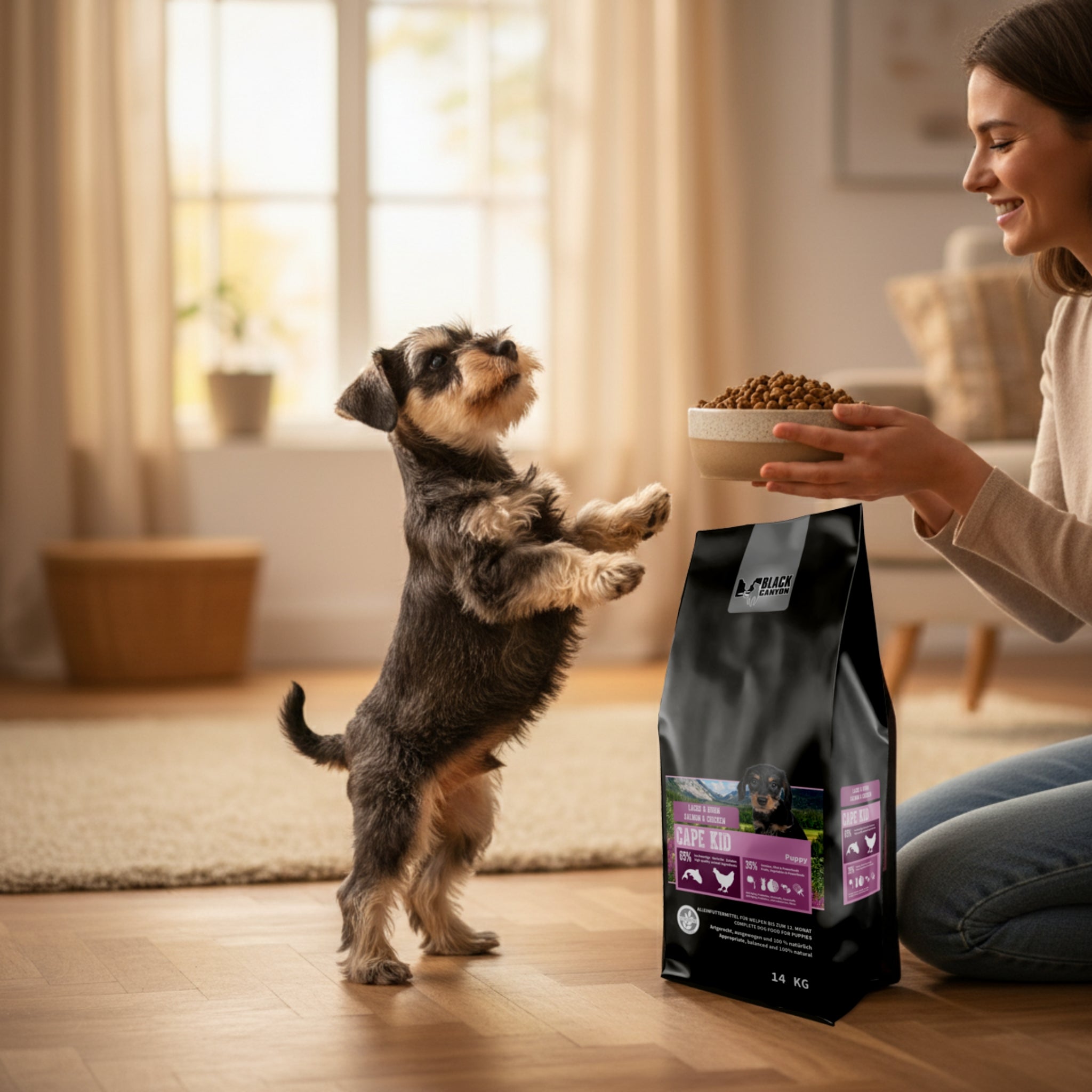 Black Canyon Cape Kid - Puppy Small/Medium - Lachs &amp; Huhn - Woofshack