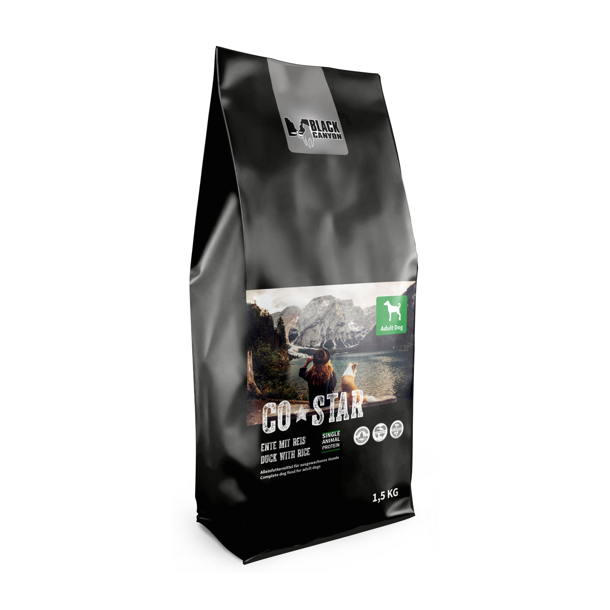 Black Canyon CoStar Adult Ente &amp; Reis – Premium Trockenfutter für ausgewachsene Hunde mit hochwertiger Ente, bekömmlichem Reis und natürlichen Zutaten - Woofshack