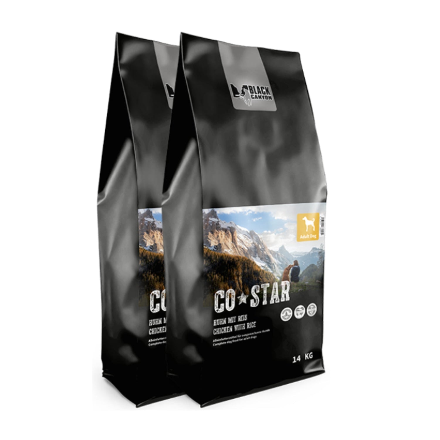 Black Canyon CoStar Adult Huhn &amp; Reis – Premium Trockenfutter für ausgewachsene Hunde mit leicht verdaulicher Rezeptur für gesundes Fell, starke Muskeln &amp; optimale Verdauung - Woofshack
