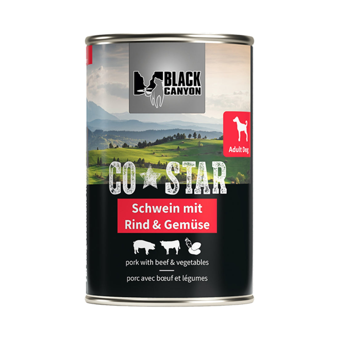 Black Canyon CoStar Schwein mit Rind &amp; Gemüse – Getreidefreies Premium-Nassfutter für ausgewachsene Hunde | Echtes Fleisch aus Deutschland &amp; Österreich, naturnah &amp; leicht verdaulich - Woofshack